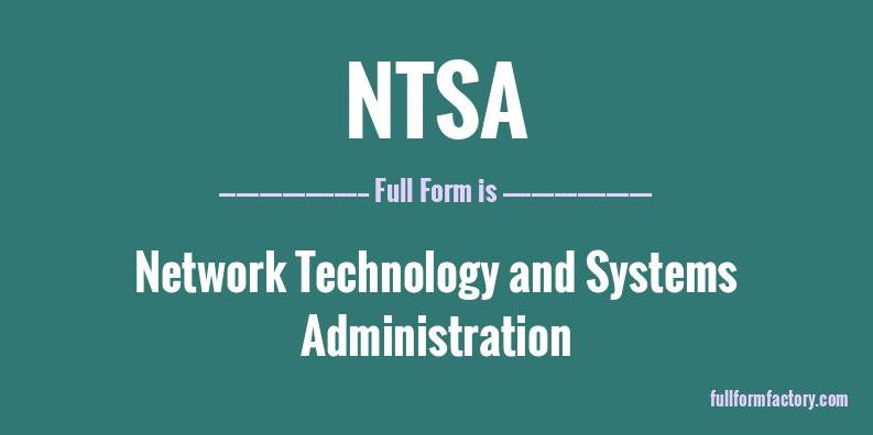 ntsa-full-form