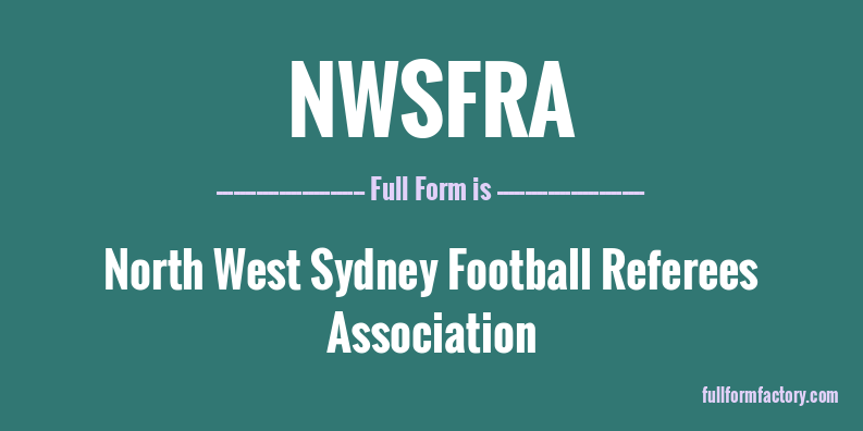 nwsfra-full-form