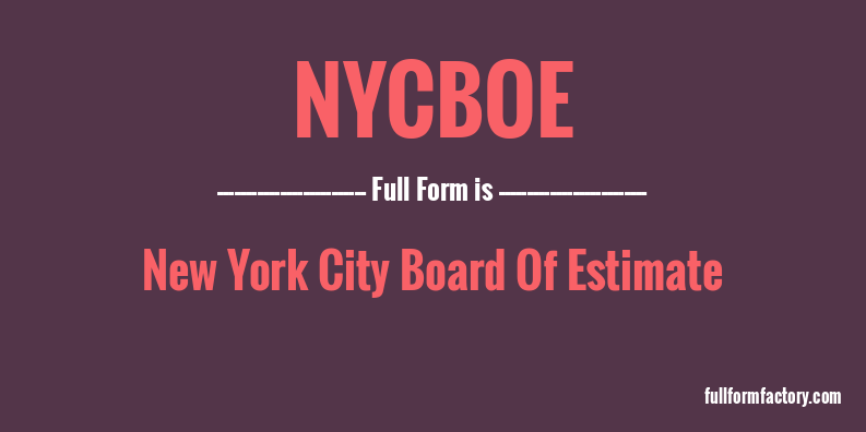 nycboe-full-form