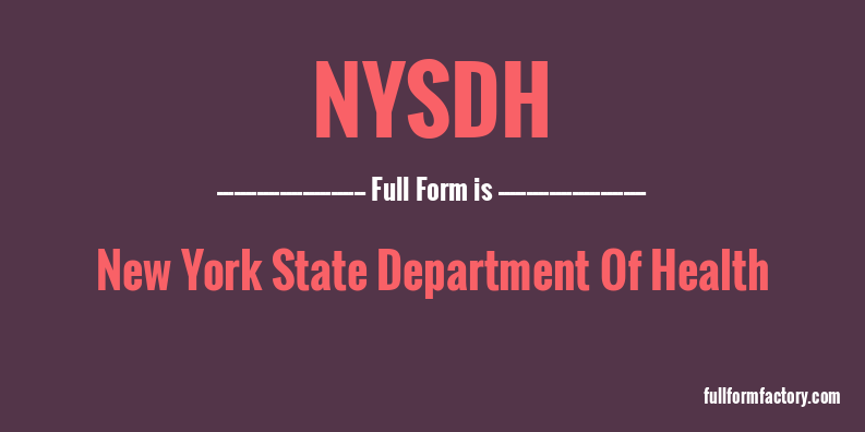 nysdh-full-form