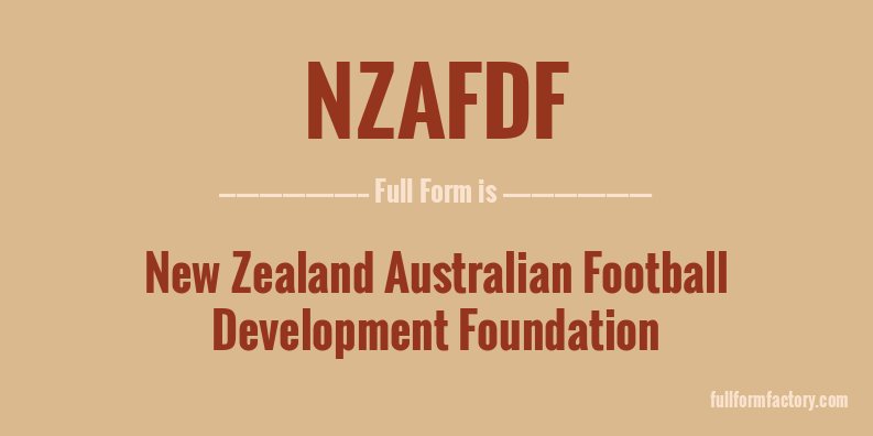 nzafdf-full-form