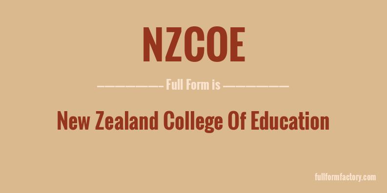 nzcoe-full-form