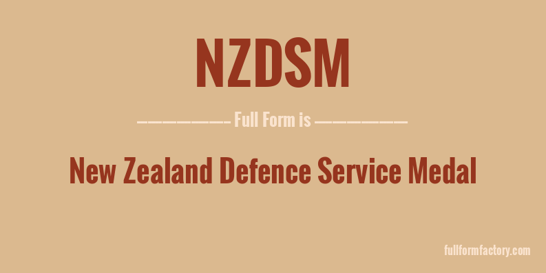 nzdsm-full-form