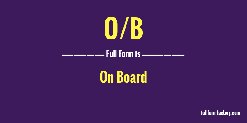 o/b-full-form