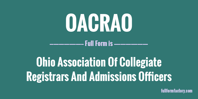 oacrao-full-form