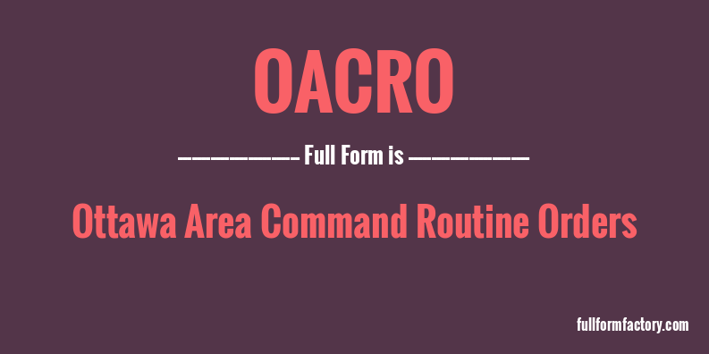 oacro-full-form