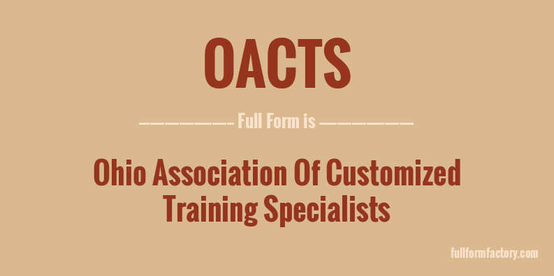 oacts-full-form