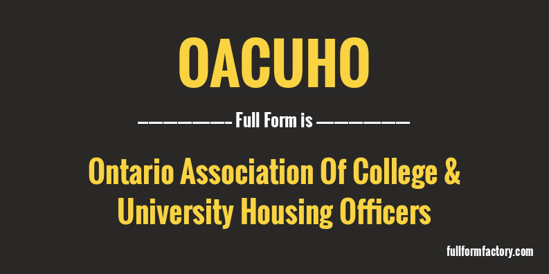 oacuho-full-form