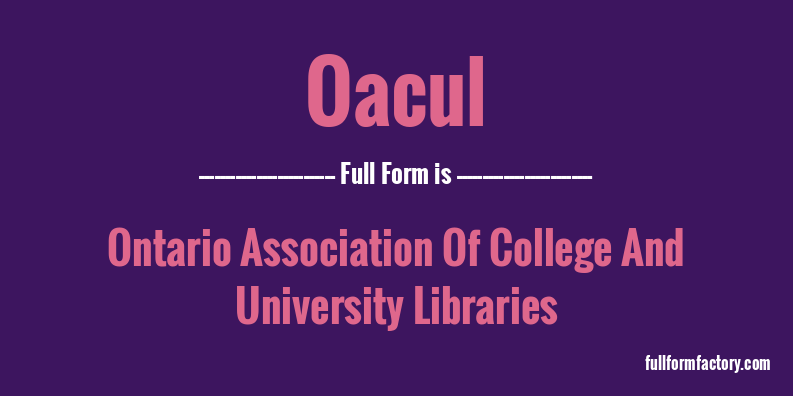 oacul-full-form