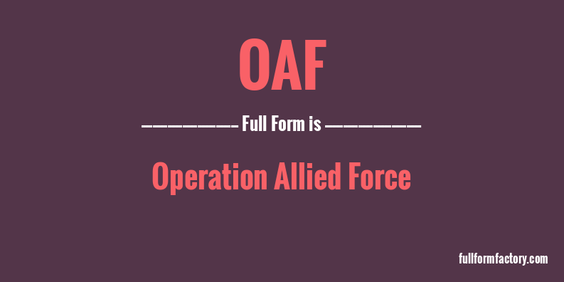 oaf-full-form