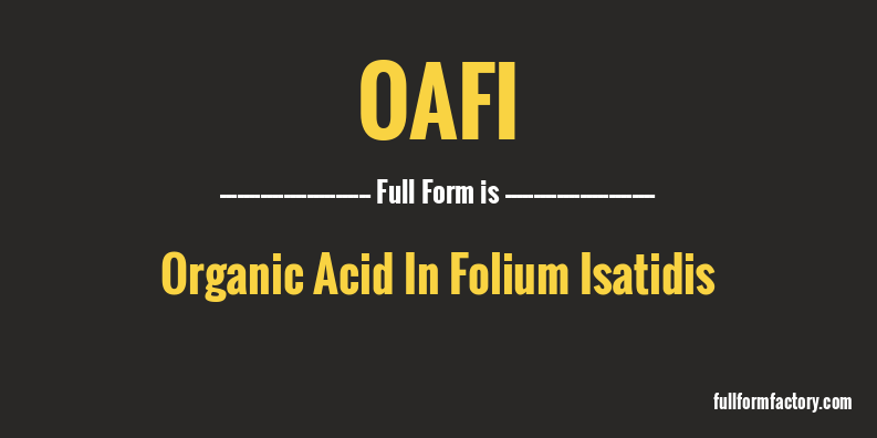 oafi-full-form