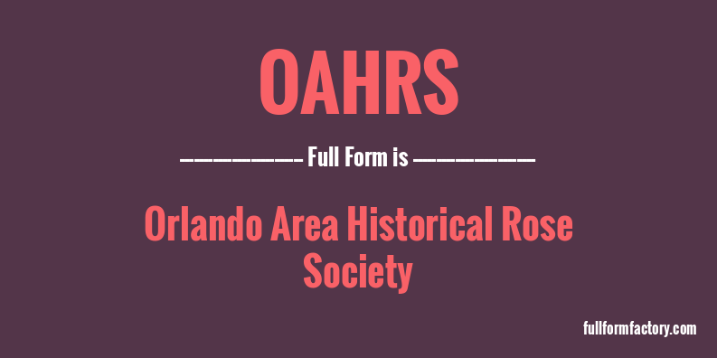 oahrs-full-form