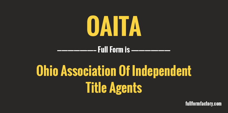 oaita-full-form