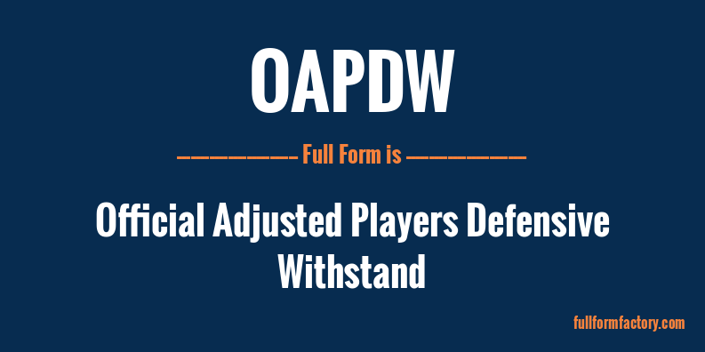oapdw-full-form