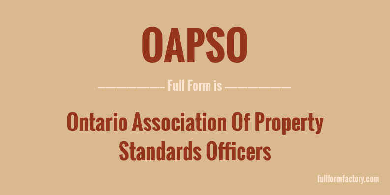 oapso-full-form