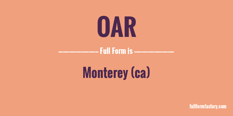 oar-full-form