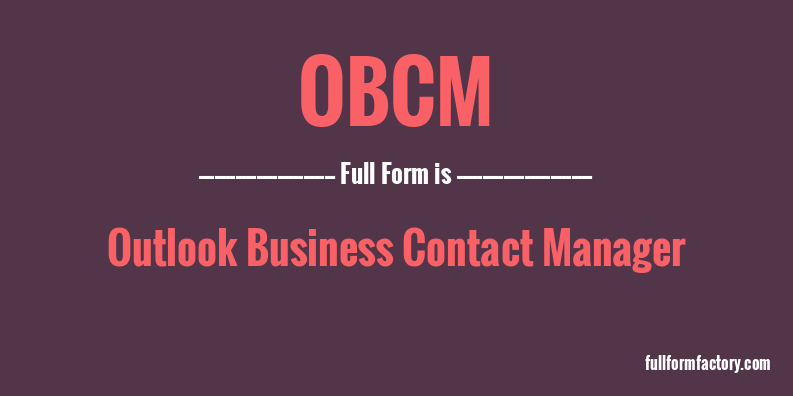 obcm-full-form