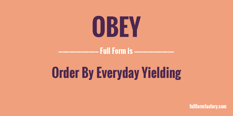 obey-full-form