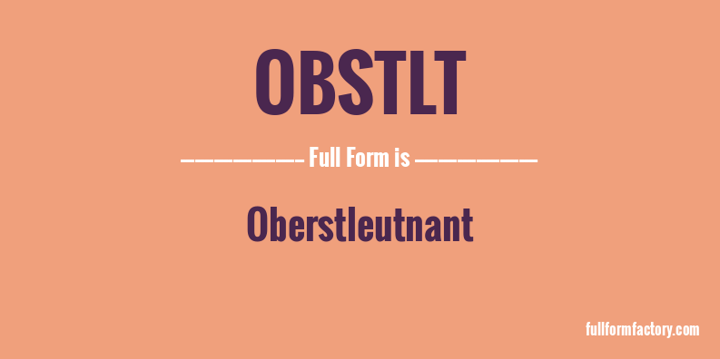 obstlt-full-form