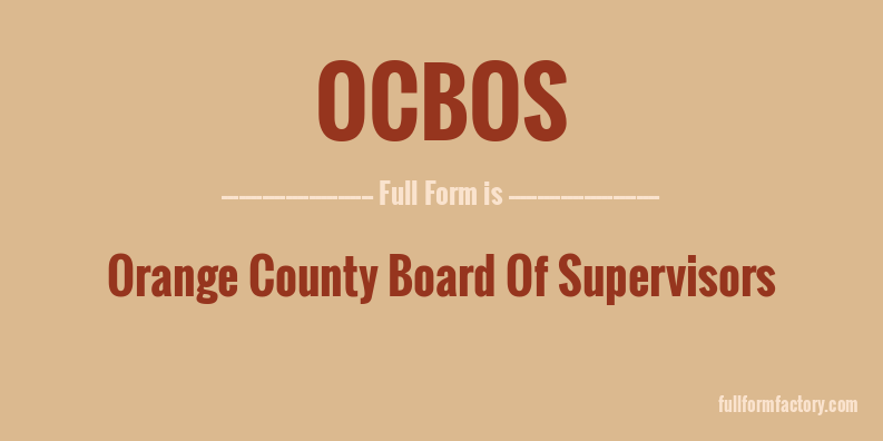 ocbos-full-form