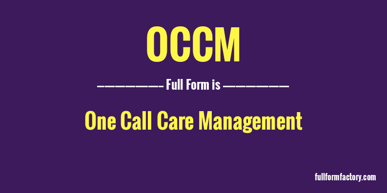 occm-full-form