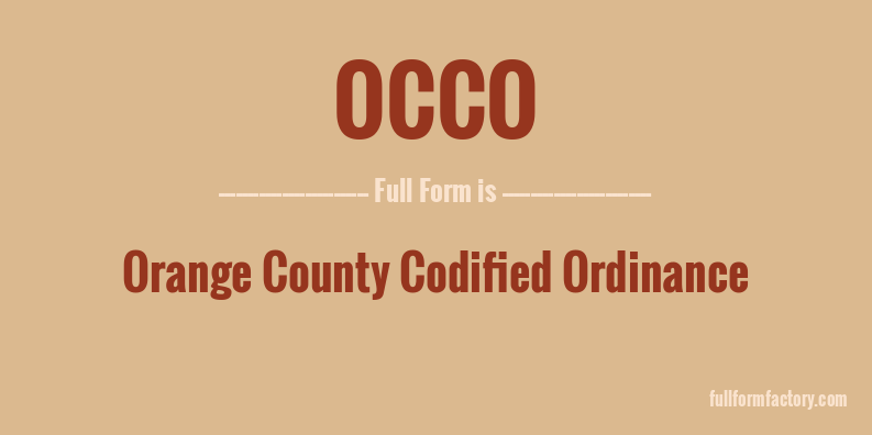 occo-full-form