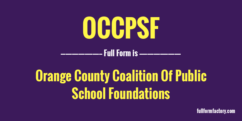 occpsf-full-form