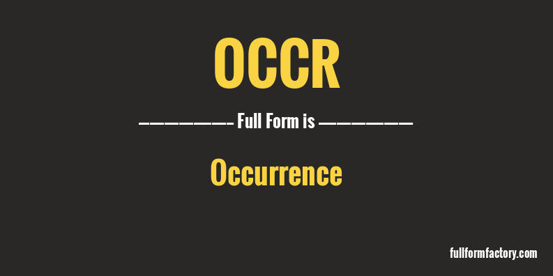 occr-full-form