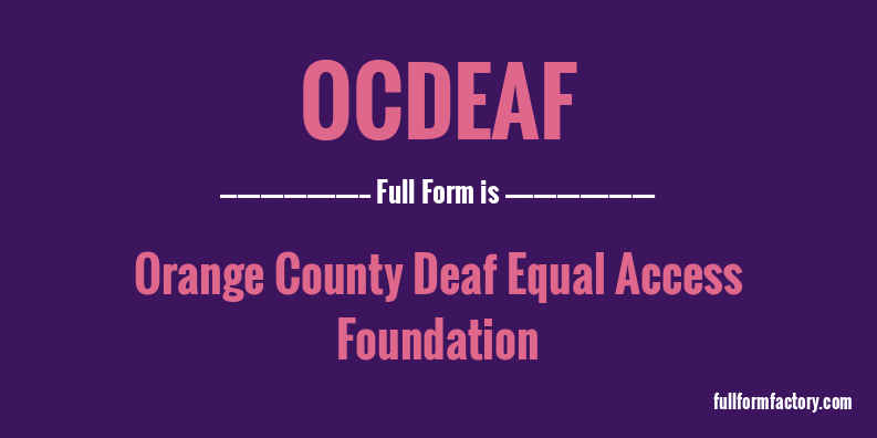 ocdeaf-full-form