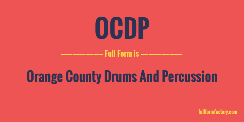 ocdp-full-form