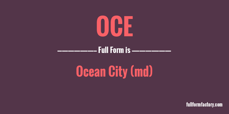 oce-full-form