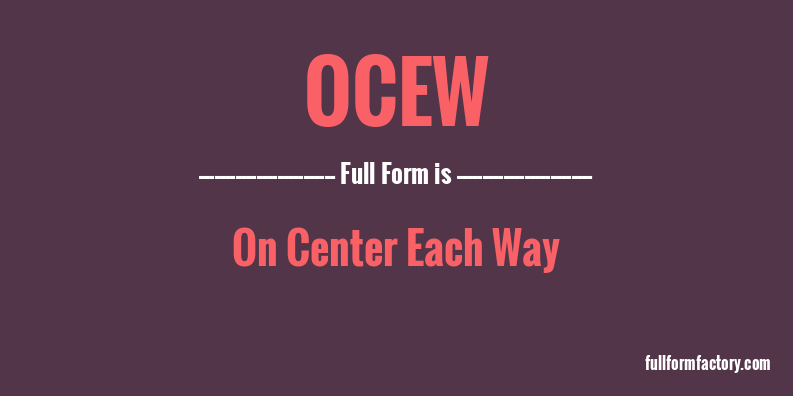 ocew-full-form