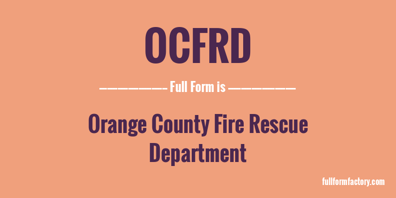 ocfrd-full-form