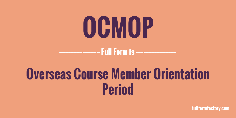 ocmop-full-form