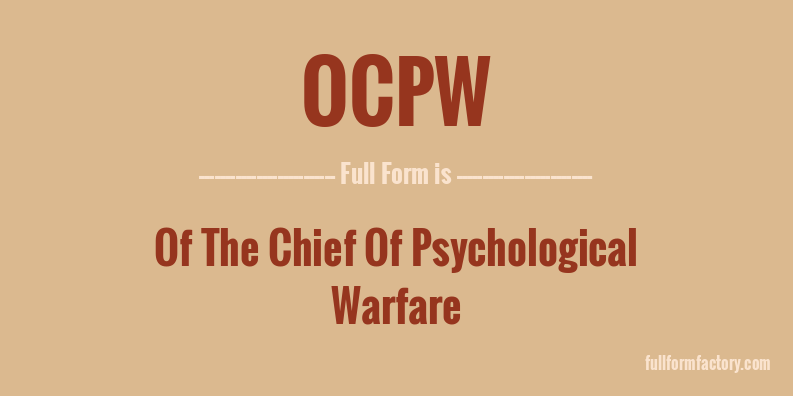 ocpw-full-form