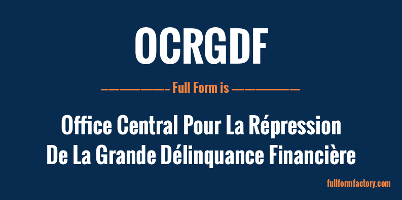 ocrgdf-full-form
