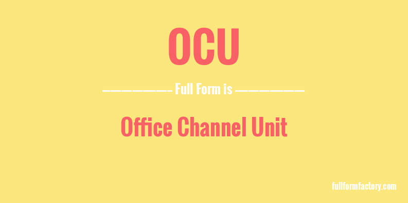 ocu-full-form
