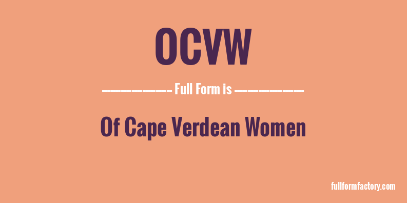 ocvw-full-form