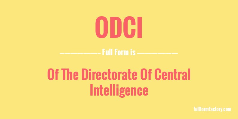 odci-full-form