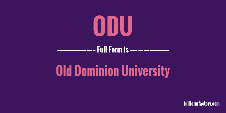 odu-full-form