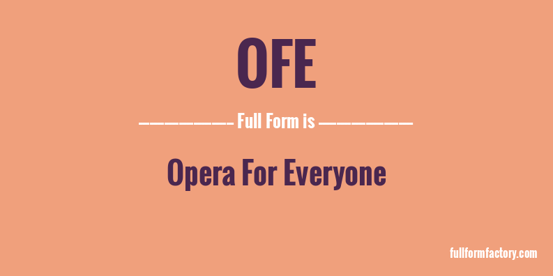 ofe-full-form