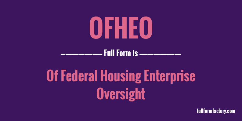 ofheo-full-form