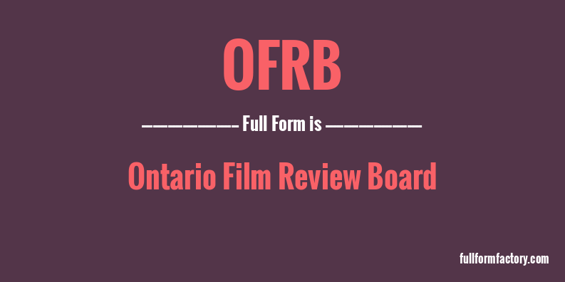 ofrb-full-form
