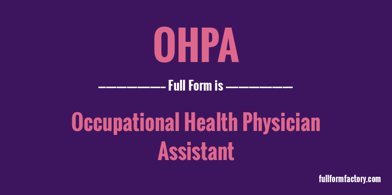 ohpa-full-form