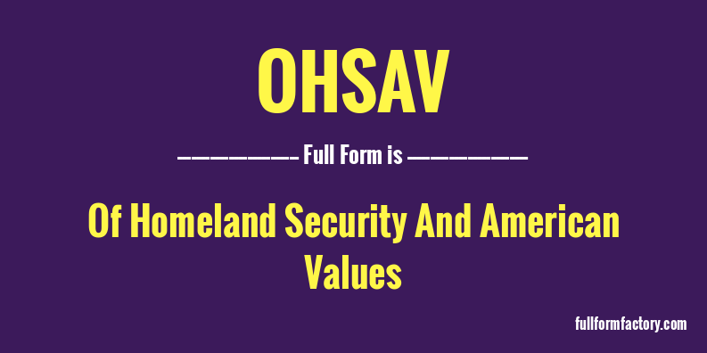 ohsav-full-form