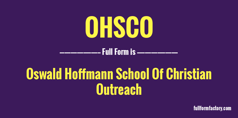 ohsco-full-form
