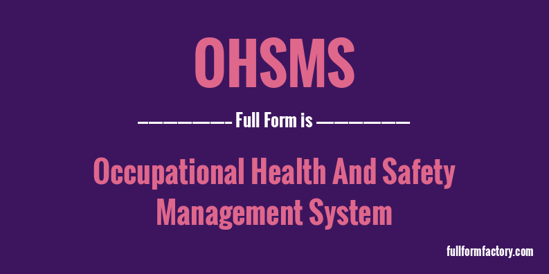 ohsms-full-form