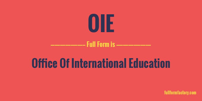 oie-full-form
