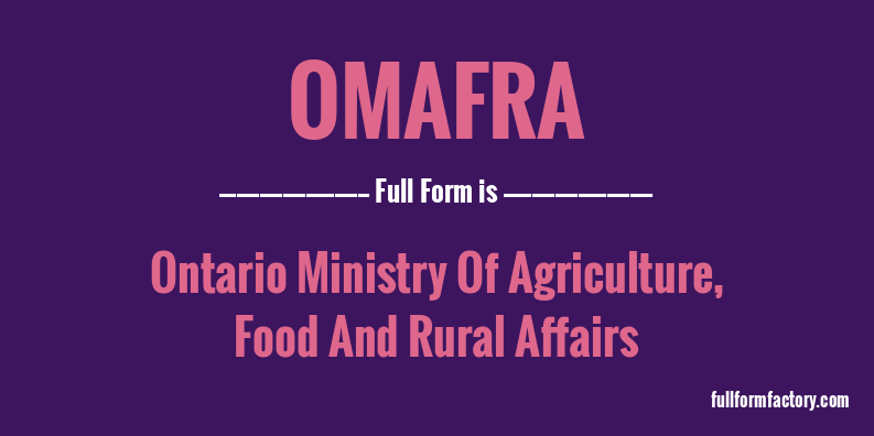 omafra-full-form