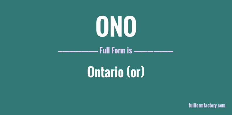 ono-full-form